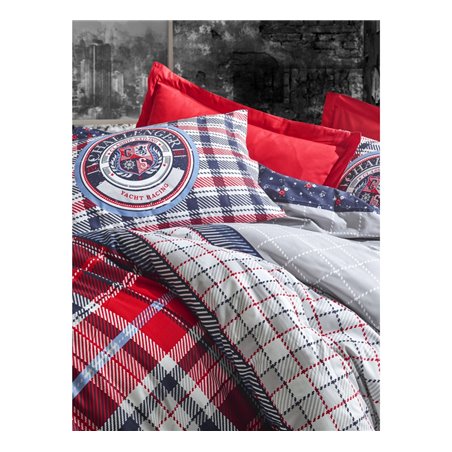 КПБ Cotton Box Masculine Ranforce Tek Kiilik Takm Marco Kirmz