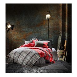КПБ Cotton Box Masculine Ranforce Tek Kiilik Takm Santa Gri 2