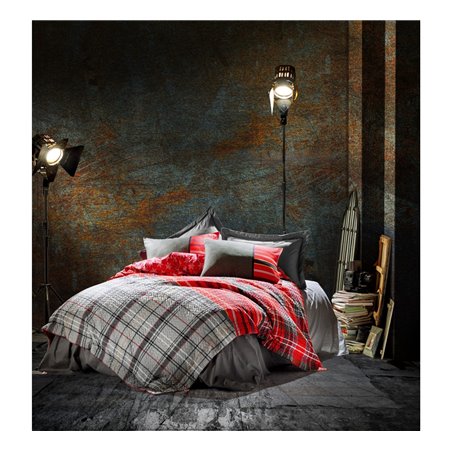 КПБ Cotton Box Masculine Ranforce Tek Kiilik Takm Santa Gri