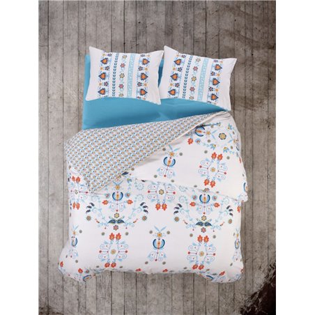КПБ Cotton Box Alaturca Ranforce Tek Kiilik Nevresim Takm Cesminaz Turkuaz