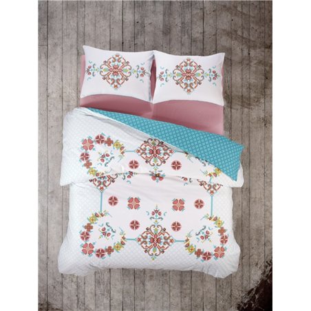 КПБ Cotton Box Alaturca Ranforce Tek Kiilik Nevresim Takm Cesminaz Turkuaz