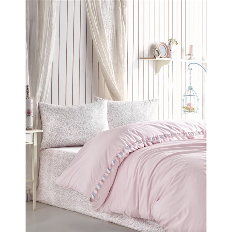 КПБ Cotton Box Candy Ranforce Tek Kiilik Nevresim Takm Rita Pudra