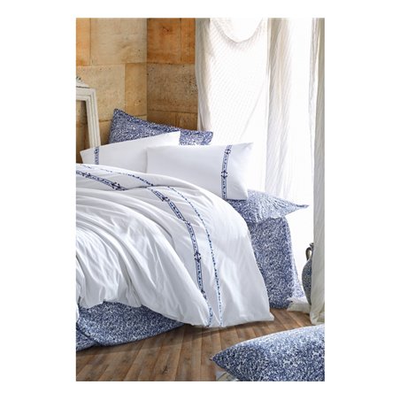 КПБ Cotton Box Majestic ift Kiilik Takm Delmor Lacivert