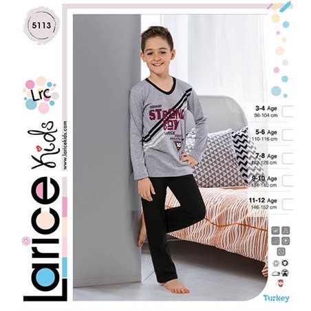 Пижама для мальчика теплая LariceKids (5113)
