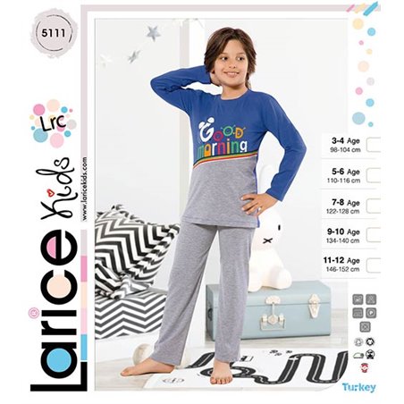 Пижама для мальчика теплая LariceKids (5111)