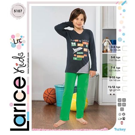 Пижама для мальчика теплая LariceKids (5107)