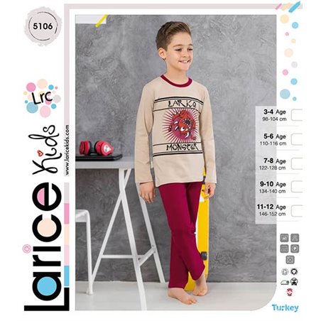 Пижама для мальчика теплая LariceKids (5106)