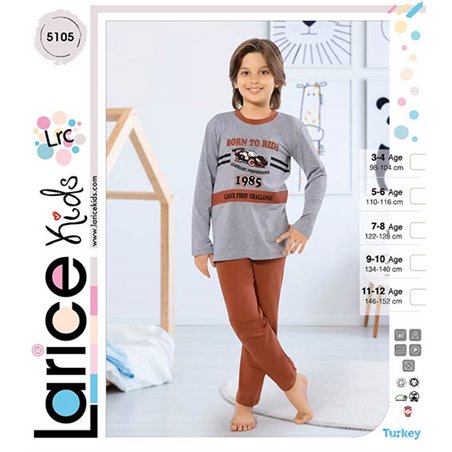 Пижама для мальчика теплая LariceKids (5105)