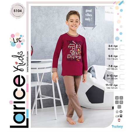 Пижама для мальчика теплая LariceKids (5104)