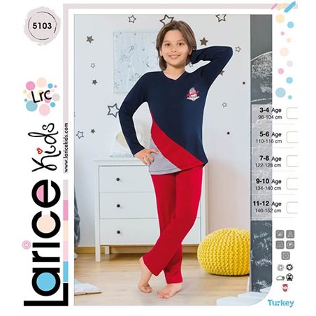 Пижама для мальчика теплая LariceKids (5103)