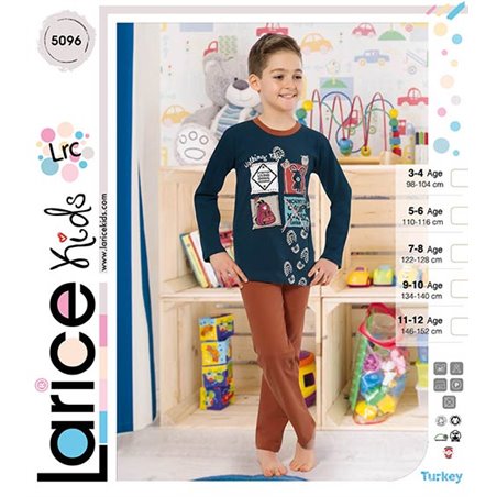 Пижама для мальчика теплая LariceKids (5096)