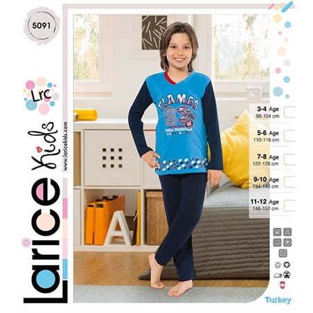 Пижама для мальчика теплая LariceKids (5091)