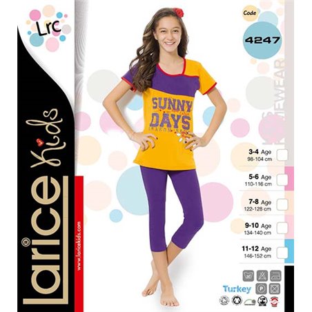 Пижама для девочки летняя LariceKids (4247)