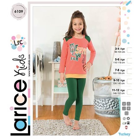 Пижама для девочки теплая LariceKids (6109)