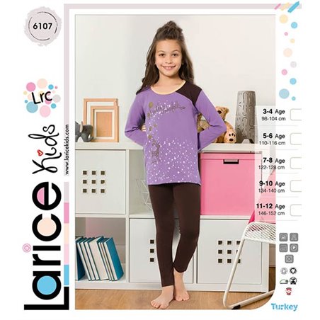 Пижама для девочки теплая LariceKids (6107)
