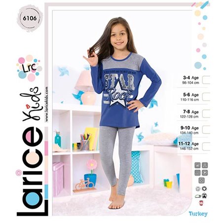 Пижама для девочки теплая LariceKids (6106)