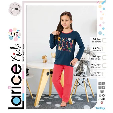 Пижама для девочки теплая LariceKids (6104)