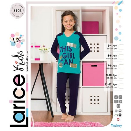 Пижама для девочки теплая LariceKids (6103)
