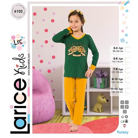 Пижама для девочки теплая LariceKids (6102)