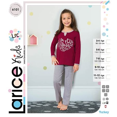 Пижама для девочки теплая LariceKids (6101)