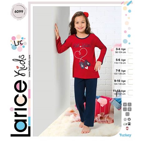 Пижама для девочки теплая LariceKids (6099)