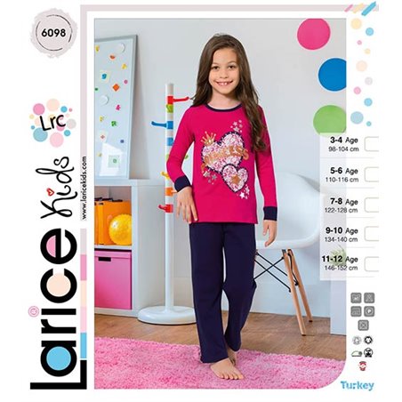 Пижама для девочки теплая LariceKids (6098)