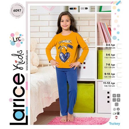 Пижама для девочки теплая LariceKids (6097)