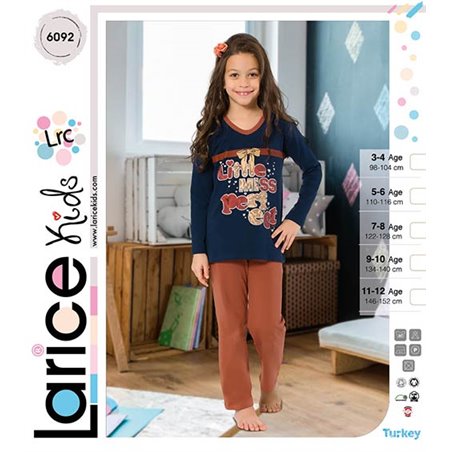 Пижама для девочки теплая LariceKids (6092)