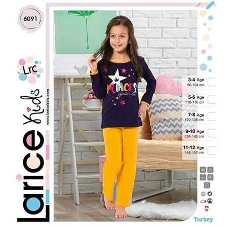 Пижама для девочки теплая LariceKids (6091)