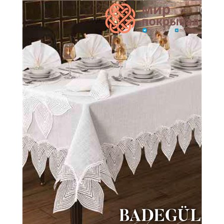 Скатерть с салфетками Selin Yemek Badegul
