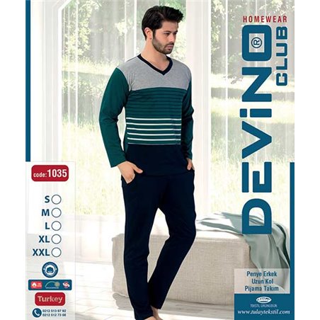 Пижама мужская теплая Tlay Textile 1035