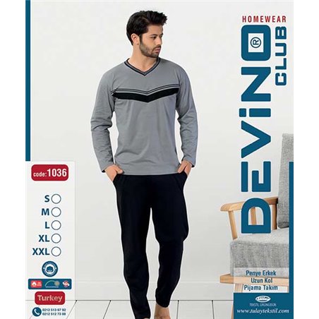 Пижама мужская теплая Tlay Textile 1036
