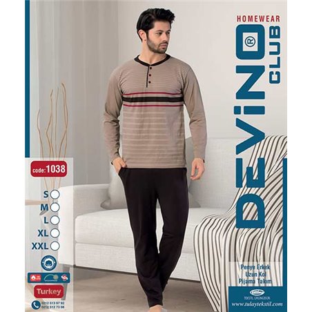 Пижама мужская теплая Tlay Textile 1038