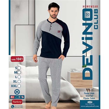 Пижама мужская теплая Tlay Textile 1041