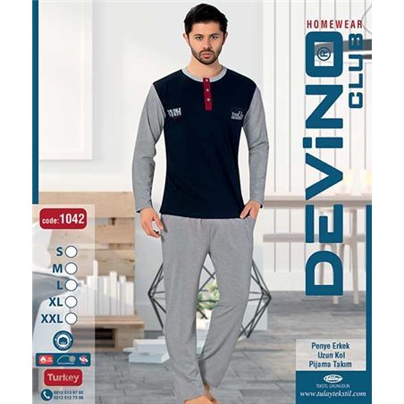 Пижама мужская теплая Tlay Textile 1042