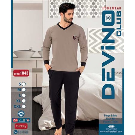 Пижама мужская теплая Tlay Textile 1043
