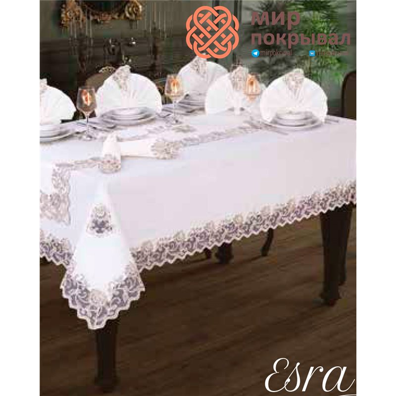 Скатерть с салфетками Selin Yemek Esra