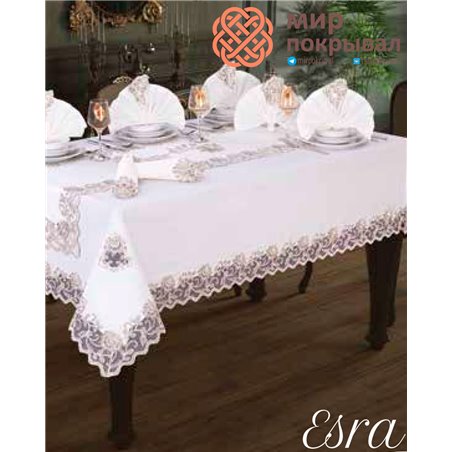Скатерть с салфетками Selin Yemek Esra