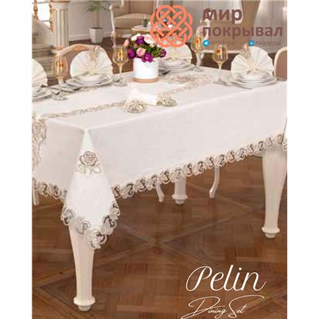 Скатерть с салфетками Selin Yemek Pelin