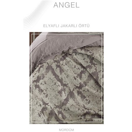 Покрывало жаккардовое Dantela ANGEL ELYAFLI JAKARLI MurduM